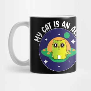 My Cat Is An Alien Description Mug